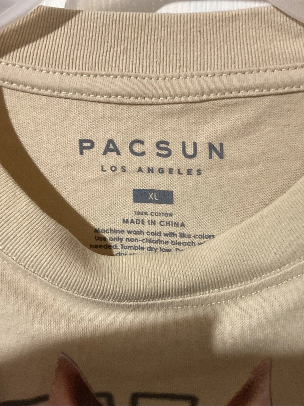 PacSun Tan 'Beware' Doberman Trio Graphic Dog T-Shirt